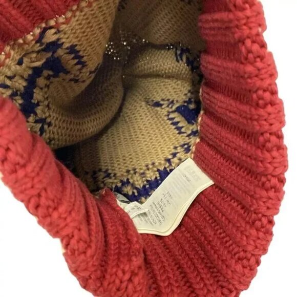 100% Authentic GUCCI Brown Red Navy Cotton Hat 194-111524  display picture 2